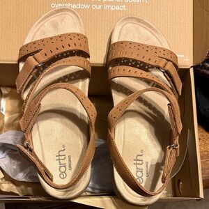 Earth Origins Women's Tan Perforated Sandals